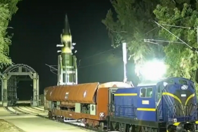 India successfully tested the Agni-Prime missile using a rai..