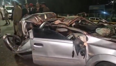 ಕೆಎಸ್‌ಆರ್‌ಟಿಸಿ ಬಸ್‌ಗೆ ಕಾರು ಡಿವೈಡರ್ ಹಾರಿ ಐವರು ಸಾವು | JANATA NEWS