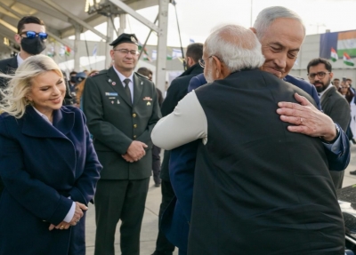 ಎರಡು ದಿನಗಳ ಇಸ್ರೇಲ್ ಭೇಟಿಯ ನಂತರ ಪ್ರಧಾನಿ ಮೋದಿಯನ್ನು ಬೀಳ್ಕೊಟ್ಟ ನೆತನ್ಯಾಹು, ಸಾರಾ 