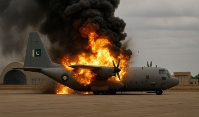 ಪಾಕಿಸ್ತಾನದ ಸೇನಾ ಸರಕು ವಿಮಾನವನ್ನು ಹೊಡೆದುರುಳಿಸಿದ ಅಫ್ಘಾನಿಸ್ತಾನ 