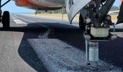 ಏರ್ ಇಂಡಿಯಾ ವಿಮಾನ ಮುಂದಿನ ಚಕ್ರ ಮುರಿದುಹೋಗಿ, ಕ್ರ್ಯಾಷ್ ಲ್ಯಾಂಡ್ : ಫುಕೆಟ್ ವಿಮಾನ ನಿಲ್ದಾಣದ ರನ್ ವೇ ಗೆ ಹಾನಿ 